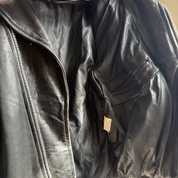 Vintage "Echtes Leder" (Genuine Leather) Motorcycle Jacket - Picture 4 of 6